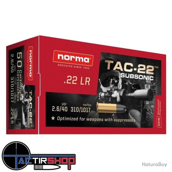 Norma TAC-22 Subsonic 22lr par 50