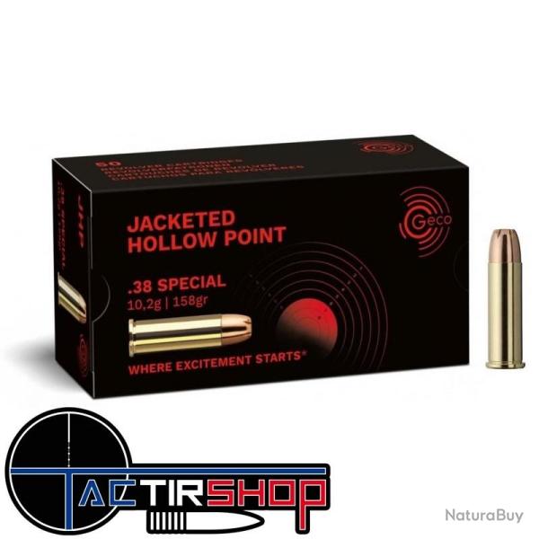 Munitions Geco 38 sp�cial JHP Hollow Point 158gr boite de 50