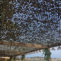 Filet de camouflage renforc&eacute; Bartavel - 80% d'ombrage - Beige Fonc&eacute; Beige 7,5x7,5m