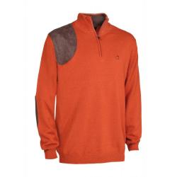 Pull Club Interchasse Wilfried Orange sans Broderie