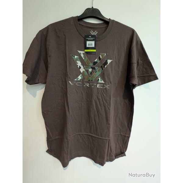 T-shirt Vortex marron
