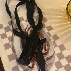 Holster d'&eacute;paule Sig P210 en cuir &eacute;tat neuf  gauchers