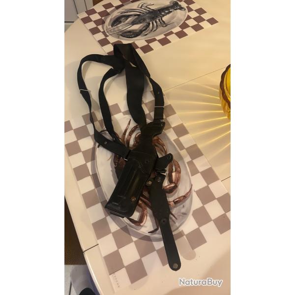 Holster d'�paule Sig P210 en cuir �tat neuf  gauchers