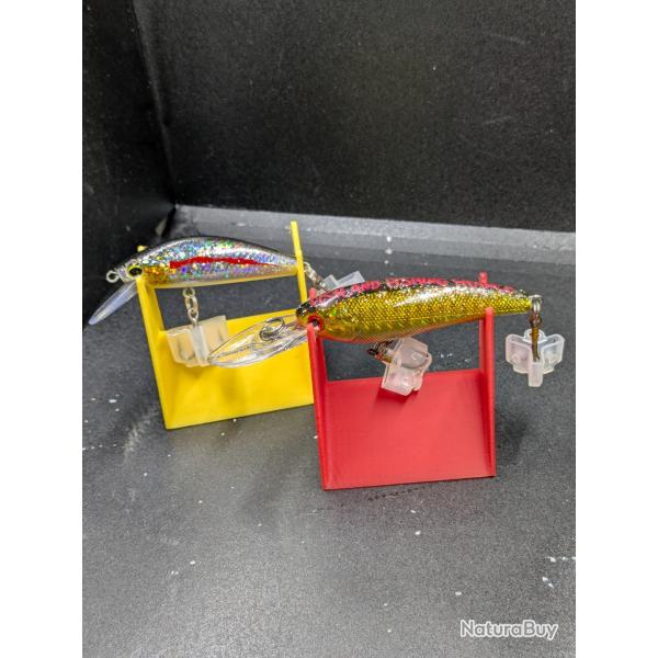 Lot 431/ 2 Leurres truite 9 cm/8,5 grs(dor�) et 6 cm/11 grs (argent�) CUSTOM FISH AND FISHING LEURRE