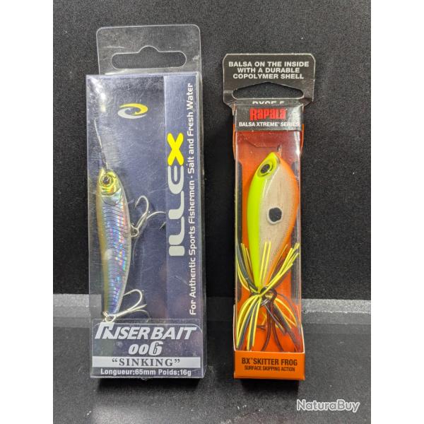 Lot 433 / Leurres ILLEX(UV) ET RAPALA BX (UV) / FISH AND FISHING.