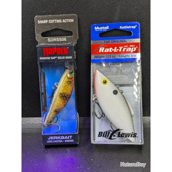 Lot 434 / Leurre RAPALA jerkbait et BILL LEWIS RAT-L-TRAP / FISH AND FISHING.