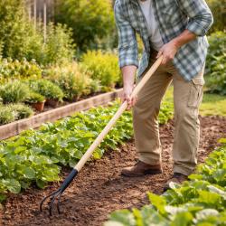 Griffe de jardin 3 dents Progarden&reg; - 150 cm - Acier carbone & manche bois