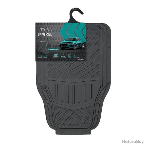 Lot de 4 Tapis de Voiture Olsen en PVC D�coupable - Protection Avant & Arri�re