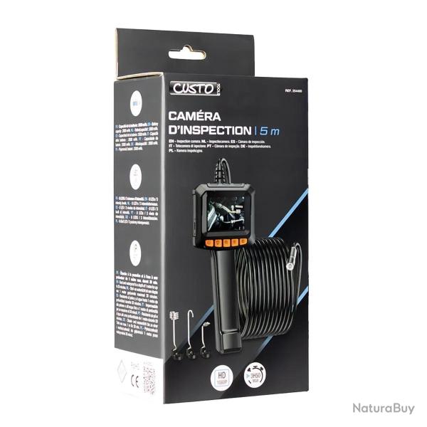 Cam�ra d'Inspection �tanche 5m - �cran Full HD 1080P - Autonomie 3h50