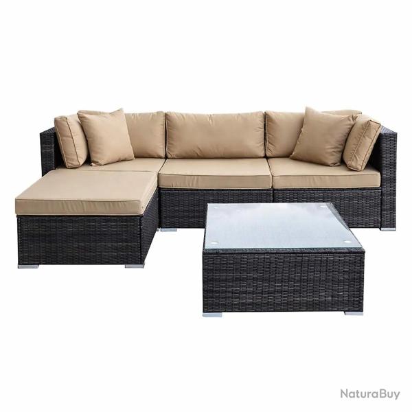 Ensemble Modulo - Canap� d'angle ext�rieur modulable avec table basse