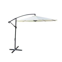 Parasol d&eacute;port&eacute; Azur 3m - Toile polyester naturel r&eacute;sistante