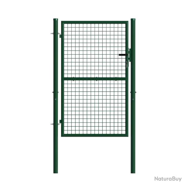 Portillon grillag� 1x1,5m maille 50mm vert avec serrure
