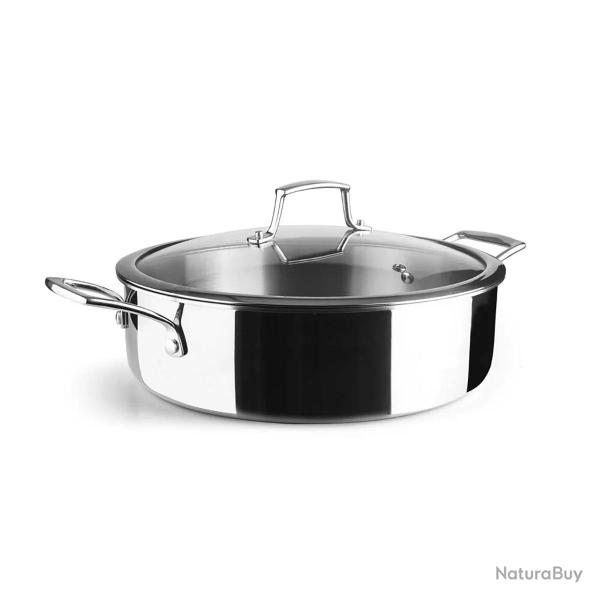 Faitout Trichef �28cm en Acier Inoxydable - Tous Feux + Four - Lacor