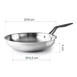 Po&ecirc;le Origin anti-adh&eacute;rente en acier inoxydable - &Oslash;24cm - Tous feux et four