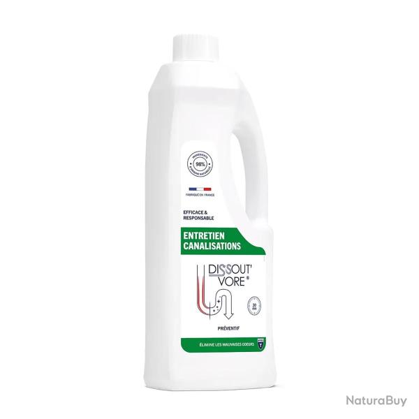 D�boucheur DISSOUT'VORE Canalisations 1L - �limine Odeurs & Entretien Naturel