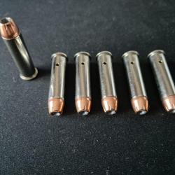 7 Cartouches de 357 magnum neutralis&eacute;e t&ecirc;te XTP blind&eacute;e &eacute;tui nickel&eacute;