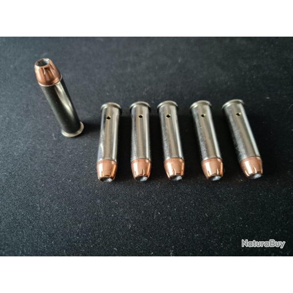 7 Cartouches de 357 magnum neutralis�e t�te XTP blind�e �tui nickel�