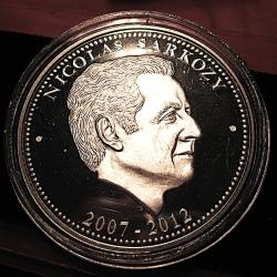medaille "Nicolas Sarkosy" diametre 40 mm 31 grs