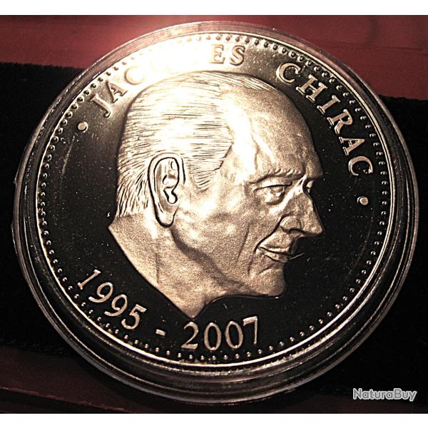 medaille "Jacques Chirac" diametre 40 mm 31 grs