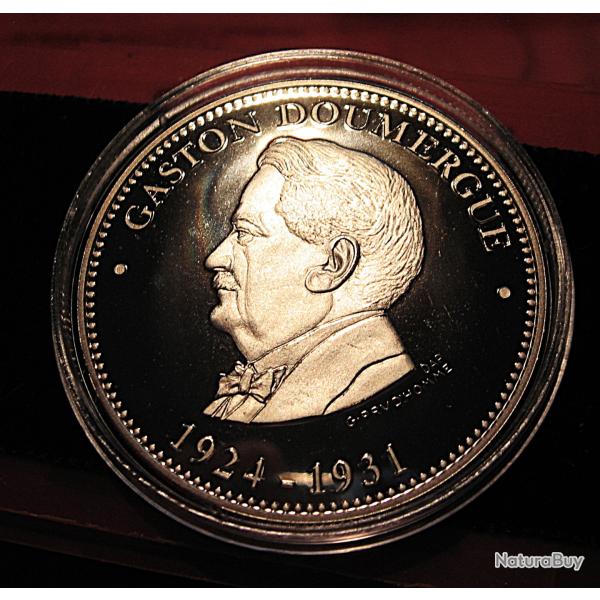 medaille "Gaston Doumergue" diametre 40 mm 31 grs