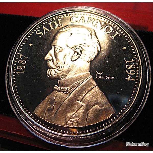 medaille "Sadi Carnot" president de la r�publique fran�aises diametre 40 mm 31 grs