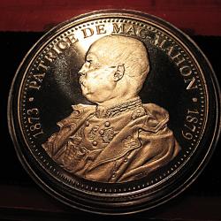 medaille "Patrice de Mac-Mahon" president de la r&eacute;publique fran&ccedil;aise diametre 40 mm 31 grs