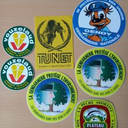 AUTOCOLLANTS GENDARMERIE - PECHE - CHASSE