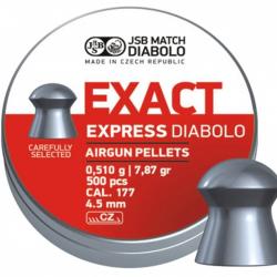 PLOMB JSB , EXPRESS DIABOLO , 0,510g , Cal: 4,52. Lot de 2 Boites de 500 pcs.