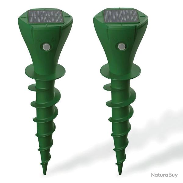 Lot de 2 r�pulsifs solaires Twist pour taupes, 650 m� chacun