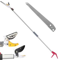 S&eacute;cateur t&eacute;l&eacute;scopique 2 en 1 - Coupe et scie extensible jusqu'&agrave; 4 m