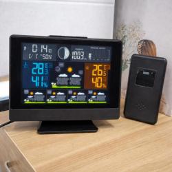 Station m&eacute;t&eacute;o Forecast + - Noir