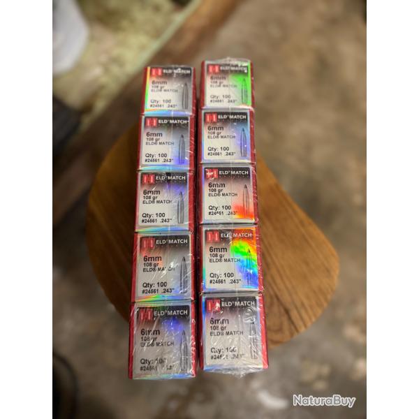 HORNADY eld-MATCH 108 6mm