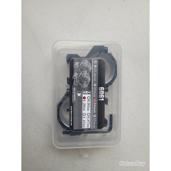 Colliers de lunette Discoveryopt en aluminium 6061 tube 34 mm montage m�dium 1.26 in