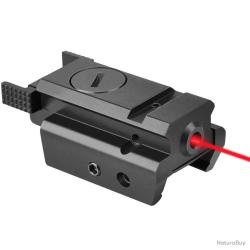 Laser: rouge sur rail picatinny 20mm, aluminium