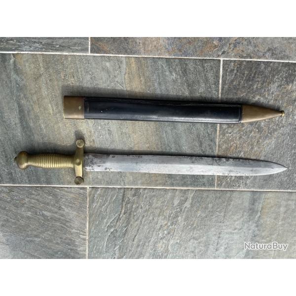 Glaive de sapeur 1831 avec fourreau et num�ro de s�rie identique au glaive