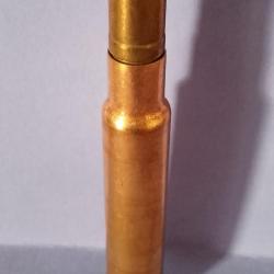 UNE !!!  IMPOSANTE Cartouche cal. 416 WEATHERBY MAGNUM balle" blind&eacute;e monolithique "CALIBRE AFRICAIN
