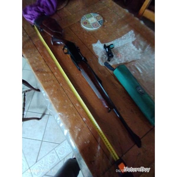 Browning bar 300 longtrac avec lunette et point rouge.