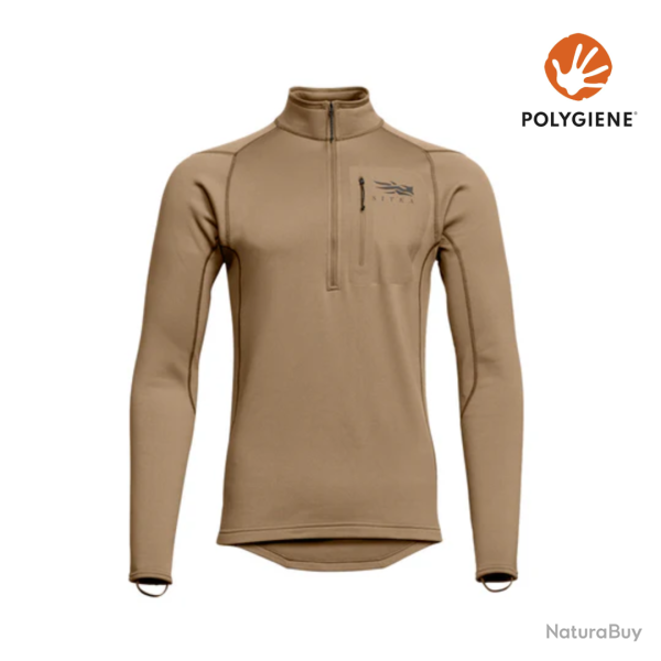 Tee shirt de chasse Technique Core midweight Zip T Optifade Coyote SITKA
