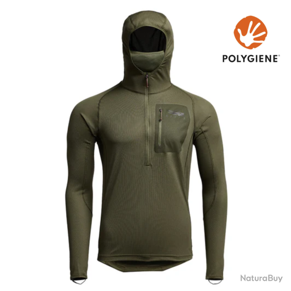Sweat de chasse � capuche core lighweight COVERT SITKA