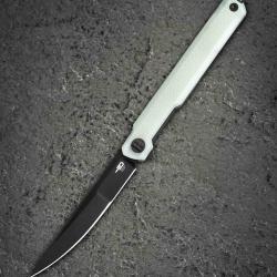 Couteau Bestech Duoz Lame Acier 14C28N Blk Manche Jade G10 Linerlock BTKG65D