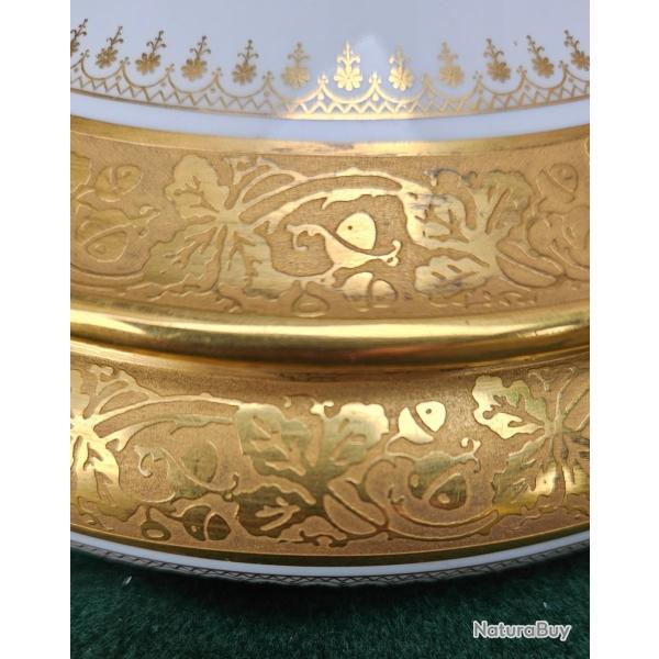 Superbe Bonbonni�re Porcelaine de Limoges Louis Feuillade - D�cor Or Riche - Bo�te Vintage dorure