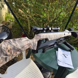 SUPERBE CARABINE AIR C 4/5MM NORICA  GRS SPIDER  CAMO MAD IN SPAIN NEUVE +AVEC LUNETTE GAMO 4X32 N