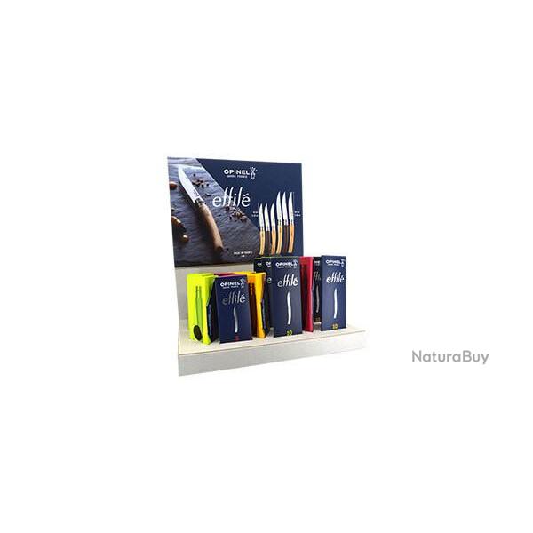 Pr�sentoir Mix 18 couteaux - Effil�s N�8 et N�10 Opinel