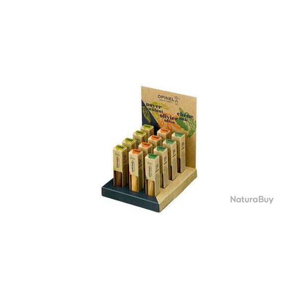 Bo�te pr�sentoir N�08 3 essences x 4 Opinel