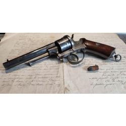 Gros r&eacute;volver &agrave; broche d'officier 12mm sign&eacute; MARIUS MISTRAL &Agrave; Marseille &eacute;prouv&eacute; &agrave; Saint Etienne