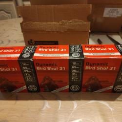 LOT de Cartouche geco dynamic bird shot 31  cal 12/65  plomb de 5,5