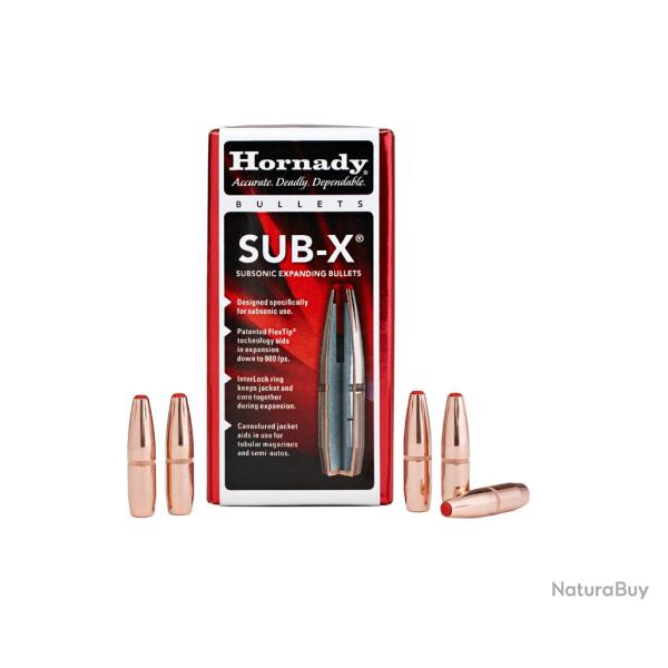 HORNADY OGIVES SUB-X� CALIBRE .35 250gr - 16.2g x100