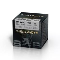 MUNITIONS SELLIER BELLOT 223REM FMJ 55GR X100 EN VRAC