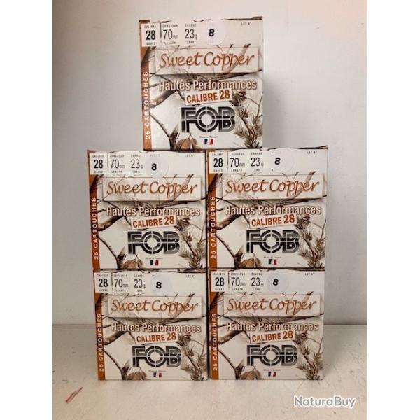 125 Cartouches Fob Sweet Copper Cal 28 N�8