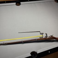 Fusil r&eacute;glementaire Albini Braendling Mle 1777 - 1867 avec b&acirc;ionnette en bon &eacute;tat.